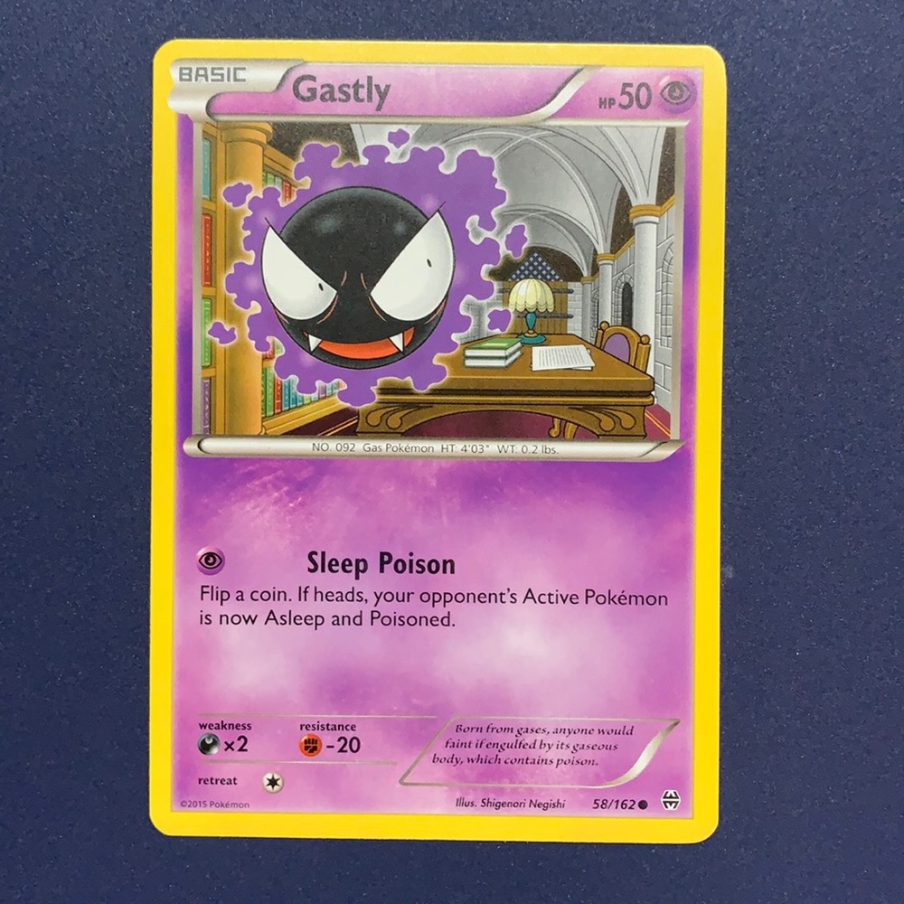 Gastly Pokémon card 58/162
